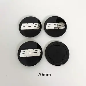 4 pieces/set 70mm  is suitable for refitting BBS hub cover and badge Logo decoration of automobile tire center cover auto parts Car Tire Decals Car Decorative Sticker