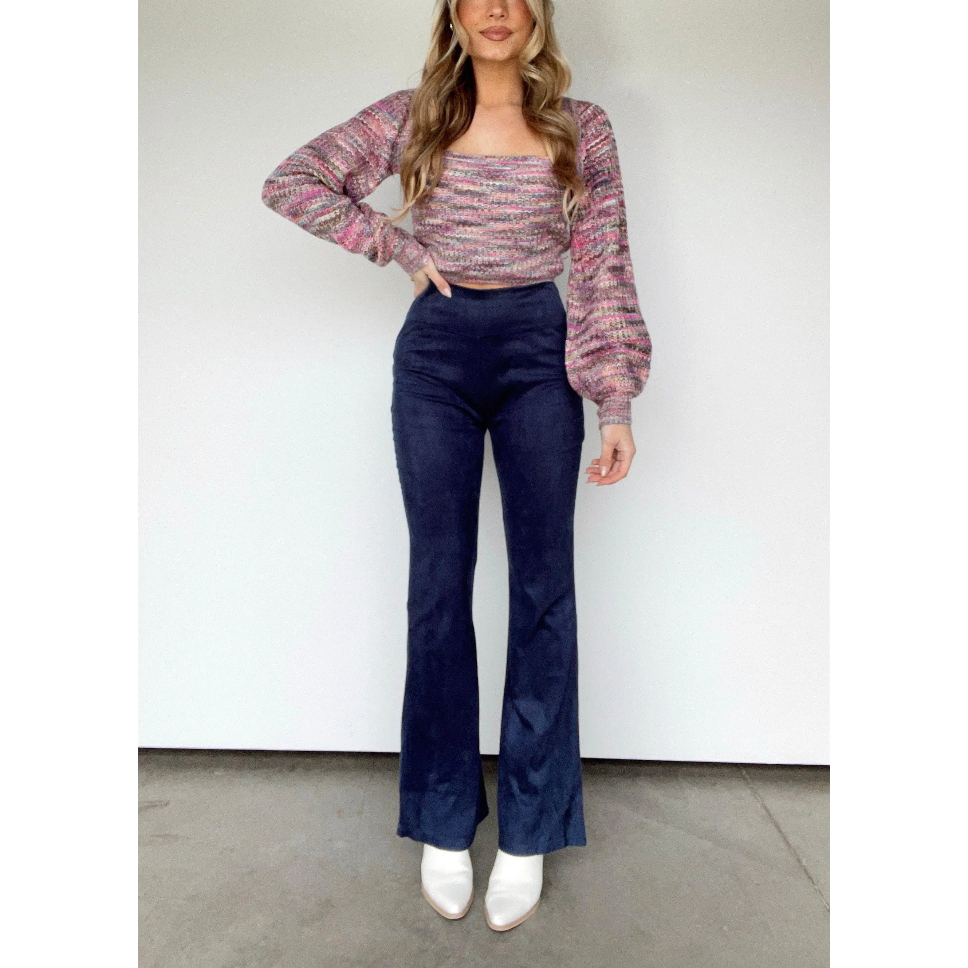 Suede Flare Leggings