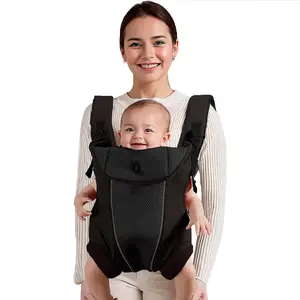 Ergonomic Baby Carrier with Adjustable Strap,4-in-1 Newborn to Toddler Carrier,Breathable Mesh Baby Carrier for Summer,Compact for Travel & Outdoor Adventures,Ideal for Infants 0-3 Years
