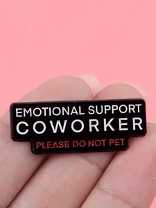 1pc Emotional Support Coworker Lapel Pins Letter Brooch Pin for Backpacks Healthcare Humor Fun Briefcase Badges Badges on Backpack Gift Brooch for Clothes Fashion Accessory