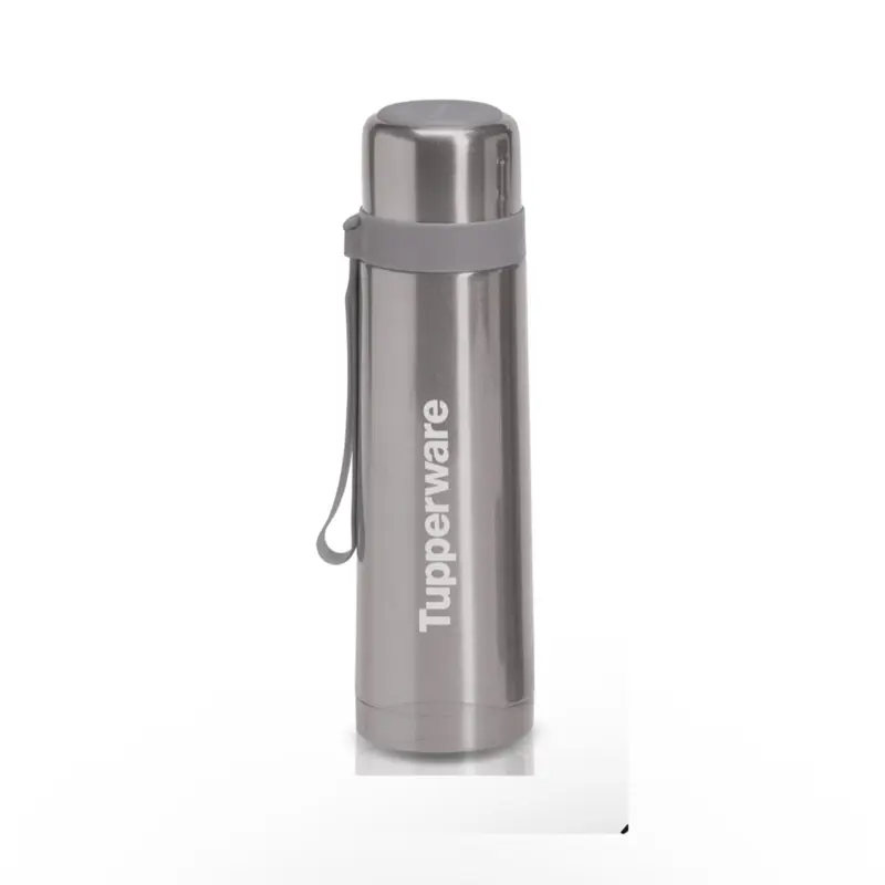 Tupperware 0-500ML Grey Stainless Steel Vacuum Insulated Tumbler - Leakproof, Stylish, Compact Travel Mug with Lid, Kitchenware Drinkware for Coffee, Insulated Leakproof