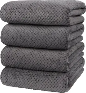 Extra Large 35.4"x 71" Bath Towel Sheet Set, 4 Pack Super Soft Oversized Bath Sheet Towels for Adults Soft Highly Absorbent Quick Dry Towels Set for Bathroom Hotel Spa Gray