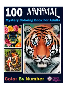 100 Animal Color By Number: Relaxing Mystery Coloring Book for Adults, Children's & Infants' Activity Book, Relaxing Coloring
