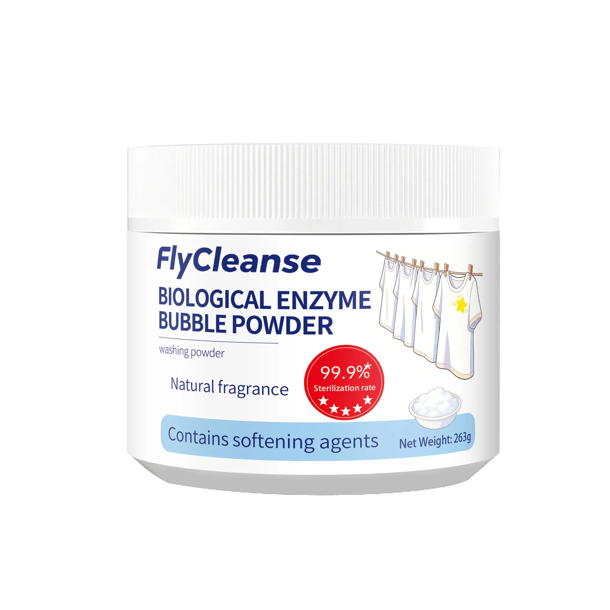 FlyCleanse High-Concentration Laundry Detergent, Baby-Focused Deep Cleaning Stain Remover with Cleaner Laundry Fragrance & Long-Lasting Freshness, Clothing Care Solution for Diapering Needs