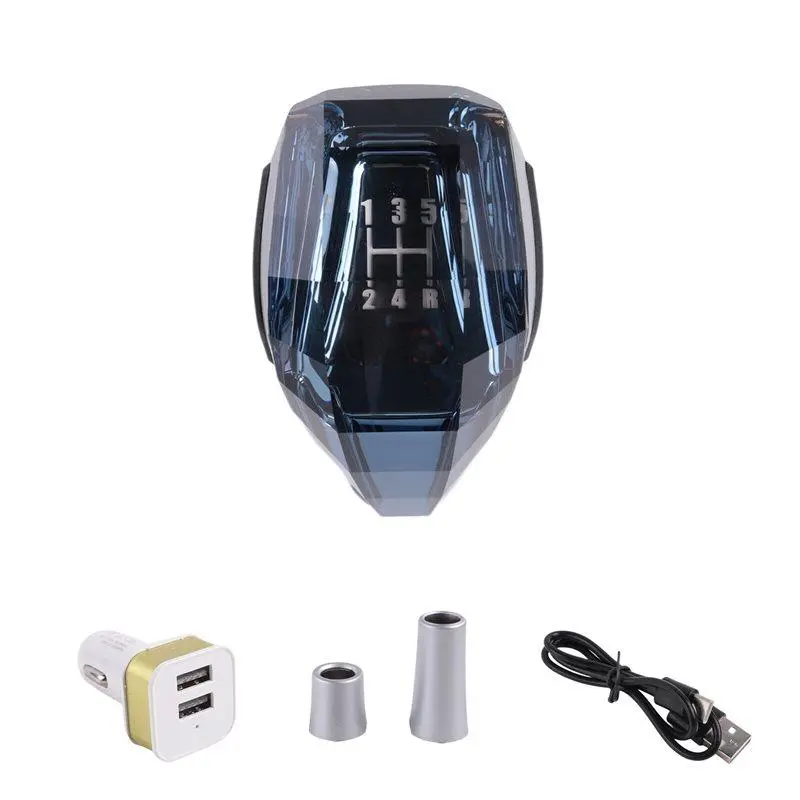 Universal LED Crystal Car Handle/Gear Shift Knob Lever Head for Manual Transmissions – Compatible with Toyota, Honda, Hyundai, Nissan