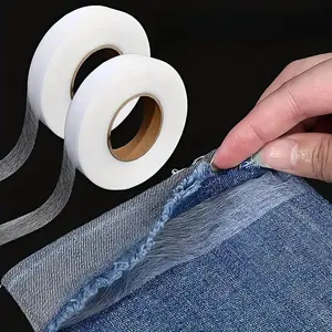 Double Sided Adhesive Hem Tape, 2 Rolls Durable Double Sided Multipurpose Self Adhesive Hem Tape, Sewing Accessories for Clothes, Jeans, Pants, Shirts, Dresses, Adhesive Invisible