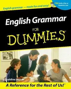 USED-English Grammar For Dummies by Geraldine Woods (Paperback)
