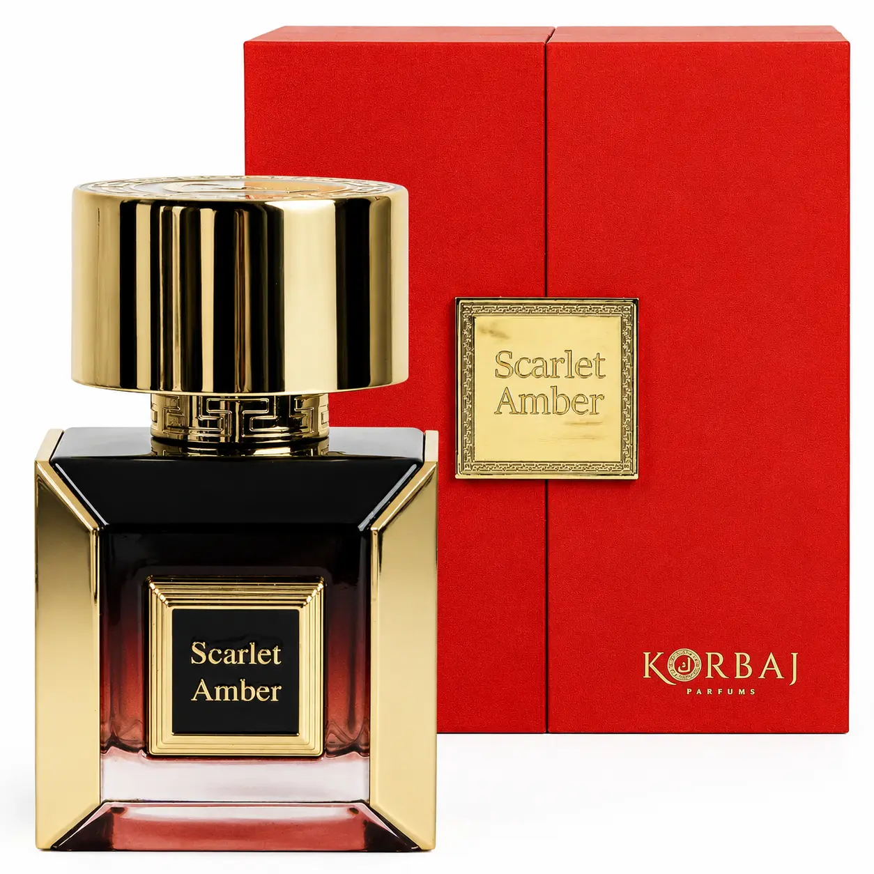 KORBAJ PARFUMS Scarlet Amber Extrait de Parfum - 100ml Bottle, Ammonia-Free Unisex Arabian Fragrance with Citrus, Caramel, Vanilla, Floral Notes, Long-Lasting for Day or Night Wear, Multi-Pack, 100 Ml Bottle, 100 Ml Perfume, 100Ml Perfume, Amber Warmth Tr