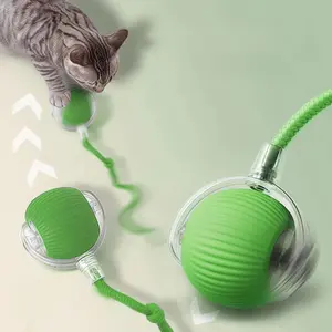 Electric Cat Teaser Toy, 1 Box Smart Gravity Rolling Ball, Interactive Cat Teaser Toy, Pet Supplies for Indoor and Outdoor Playing, Automatic Rolling Ball