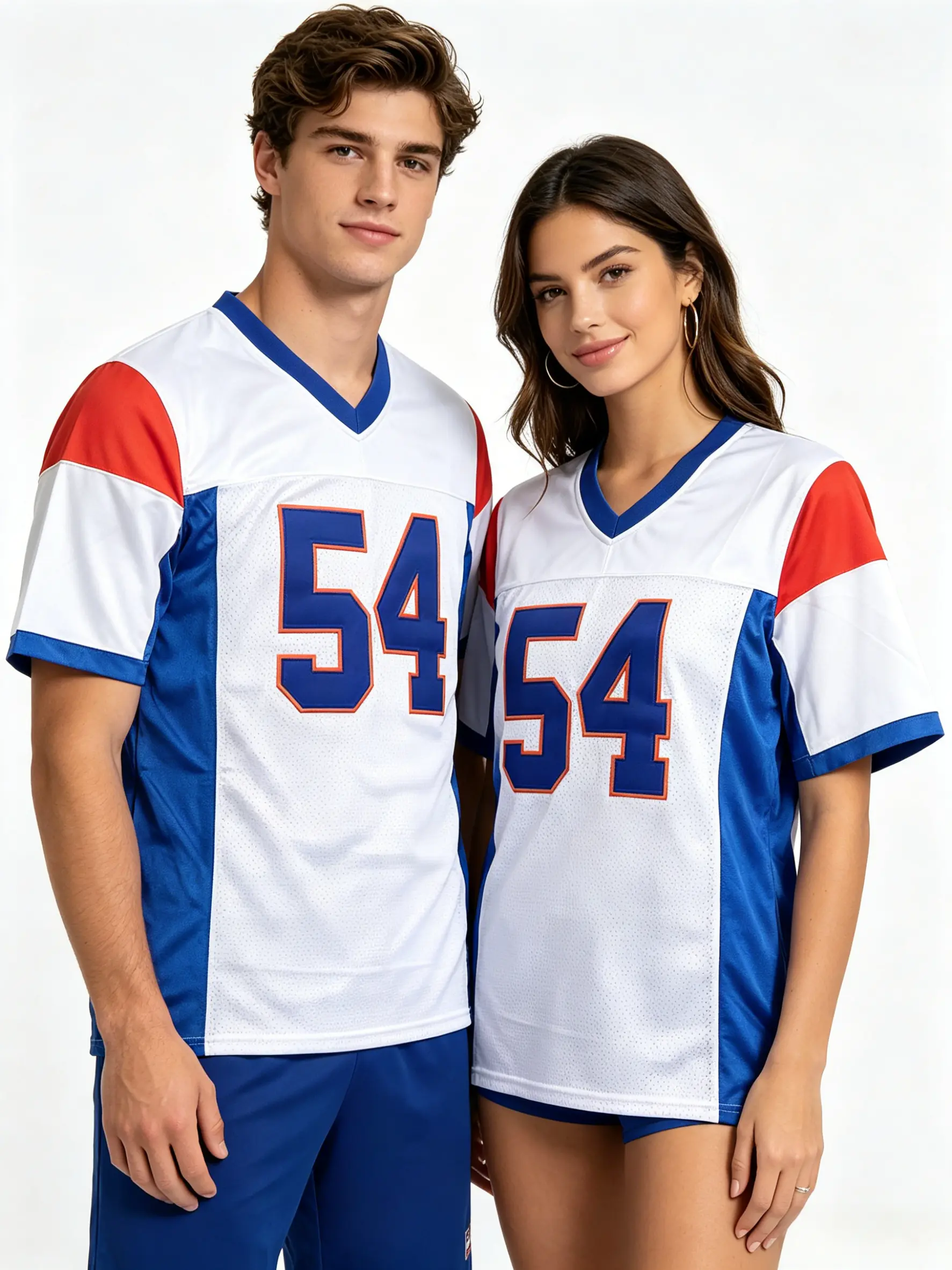 Man's #54 Thad Castle Jersey Blue Mountain State Football jerseys #7 Alex Moran Sport Jerseys,Embroidery Name & Number,White Blue, Halloween Party Christmas Gifts Thanksgiving Holiday