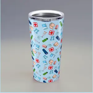 Athletic Trainer Pattern 20oz Stainless Steel Tumbler | Gym Workout Fitness Cup | Perfect Gift for Athletes, Sports Coaches & Fitness Lovers