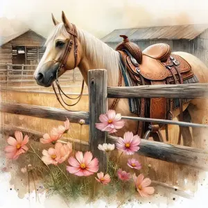 New Arrival DIY 5D Diamond Painting Kit, Horse Theme Full Drill Mosaic Art, Home Wall Decor Gift, Handmade Gifts, Large Size, Model Xinghao Z303