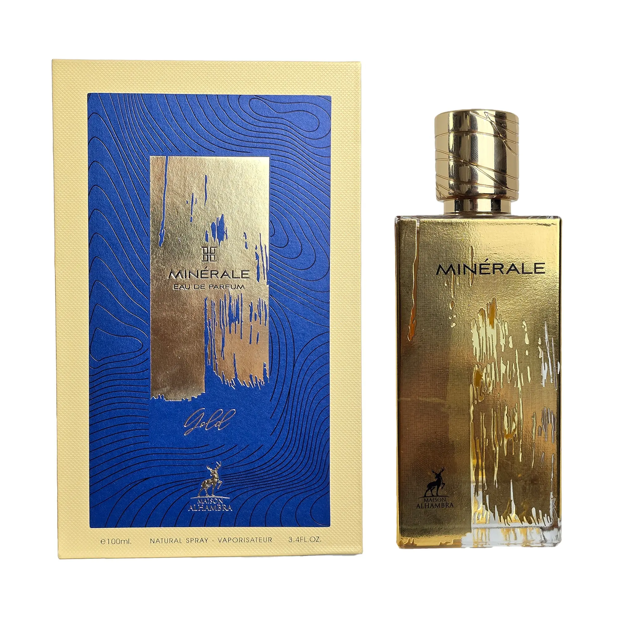 Maison Alhambra Minerale Gold for Unisex Eau de Parfum Spray, 3.4 Ounce
