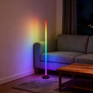 RGB Corner Floor Lamp, Led Floor Lamp, Smart APP Control Color Changing, Music Sync Modern Floor Lamp, 16 Million Colors, Living Room Bedroom Game Room Lighting