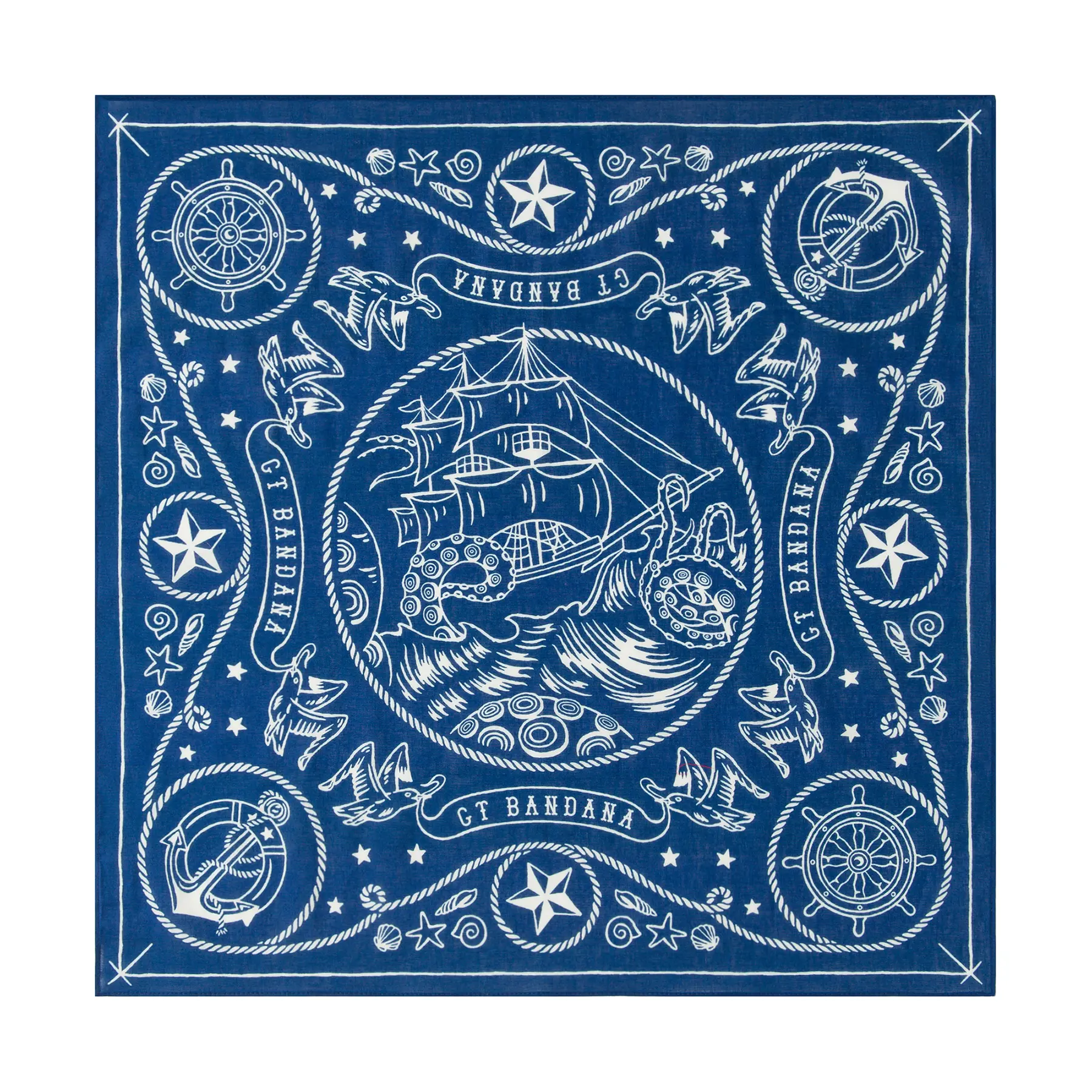 22"x22" Kerchief 100% Cotton Designer Headbands for Men & Women