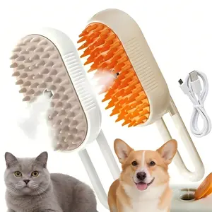 3 in 1 Pet Steam Brush with Steamy Mist – Steamy Cat Brush Grooming Comb for Dogs, Steam Brush for Cats Remove Flying Fur, Steam Advanced Pet Hair Removal Comb, Pet Pal Brush Cleaning Tool, Adjustable Pet Hair Remover, Random Color for Cat Dog Grooming