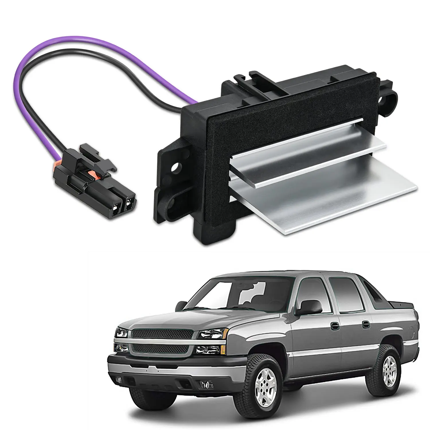 Nilight AC Blower Motor Resistor Blower Control Module Fit for Chevy Silverado 1500, GMC Envoy, Cadillac Escalade 2003 2004 2005 2006 2007 Replace 15-80567 89018778 52495874 4P1516
