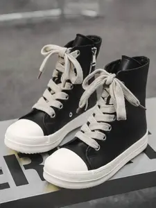 Fashion High Top Leather Men's Outdoor Casual Shoes, Recommend Sizing Up for Comfort, Lightweight and Breathable for Daily Wear