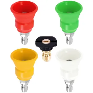 RIDGE WASHER Pressure Washer Nozzle Guard, Power Washer Nozzle Tips with Protector Holder, 5 Pressure Washing Tips with 1/4" Quick Connect