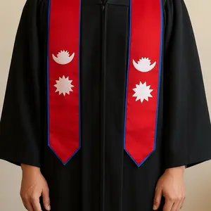 Nepal Flag Graduation Stole