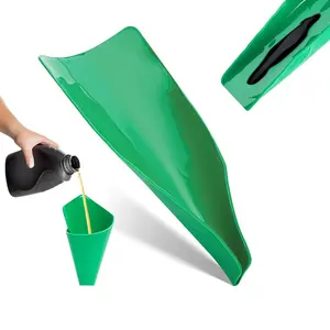 Reusable Flexible Silicone Oil Funnel, Foldable and Bendable, Portable, Automotive Repair Tools, Mechanic Tools, Suitable for Cars, Motorcycles, Trucks, Lawn Mowers, Snow Plows