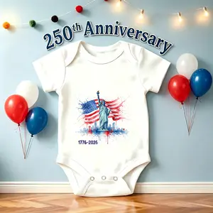 Statue of Liberty Baby Romper, Soft Cotton Breathable Onesie for Newborn Essentials, Cute Snap Closure Jumpsuit for Everyday Wear