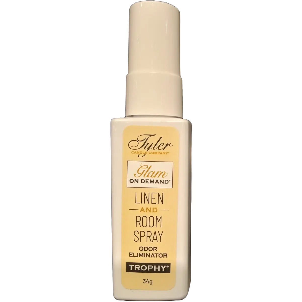 Tyler Candle Company Scented Linen & Room Spray - Highly Fragrant Home Fragrance Mist, Room Deodorizer, Bed Spray, Glam On Demand Trophy Home Scent (1.2oz/34g), Home Fragrance Mists