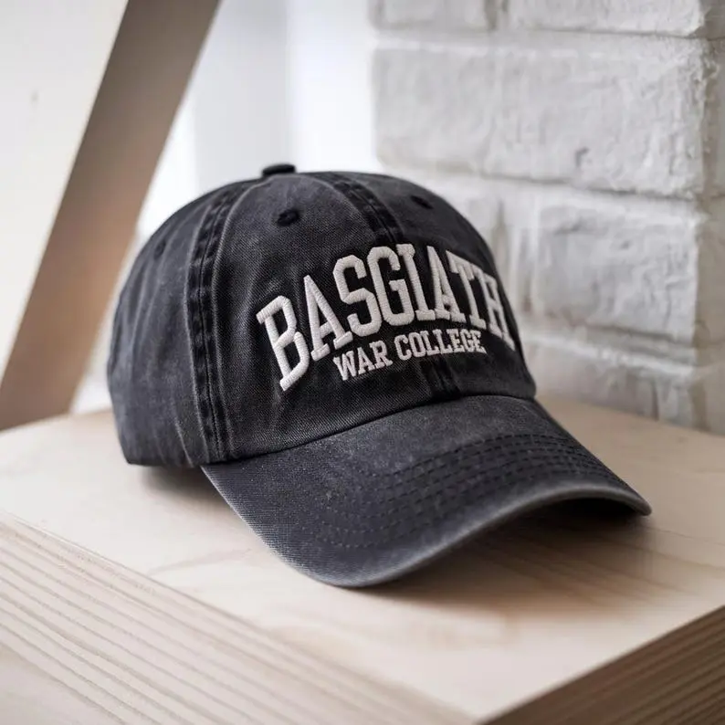 Embroidered Basgiath War College Washed Hat, Fourth Wing Embroidered Hat, Dragon Rider Dad Hat, Romantasy Reader Bookish Gift Cap