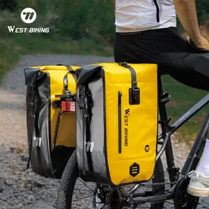 WESTBIKING 25L Large Capacity Bicycle Rear Rack Bag Shoulder Bag Bicycle Backpack Waterproof Cycling Travel Bike Pannier Bag Outdoor Sports Bag