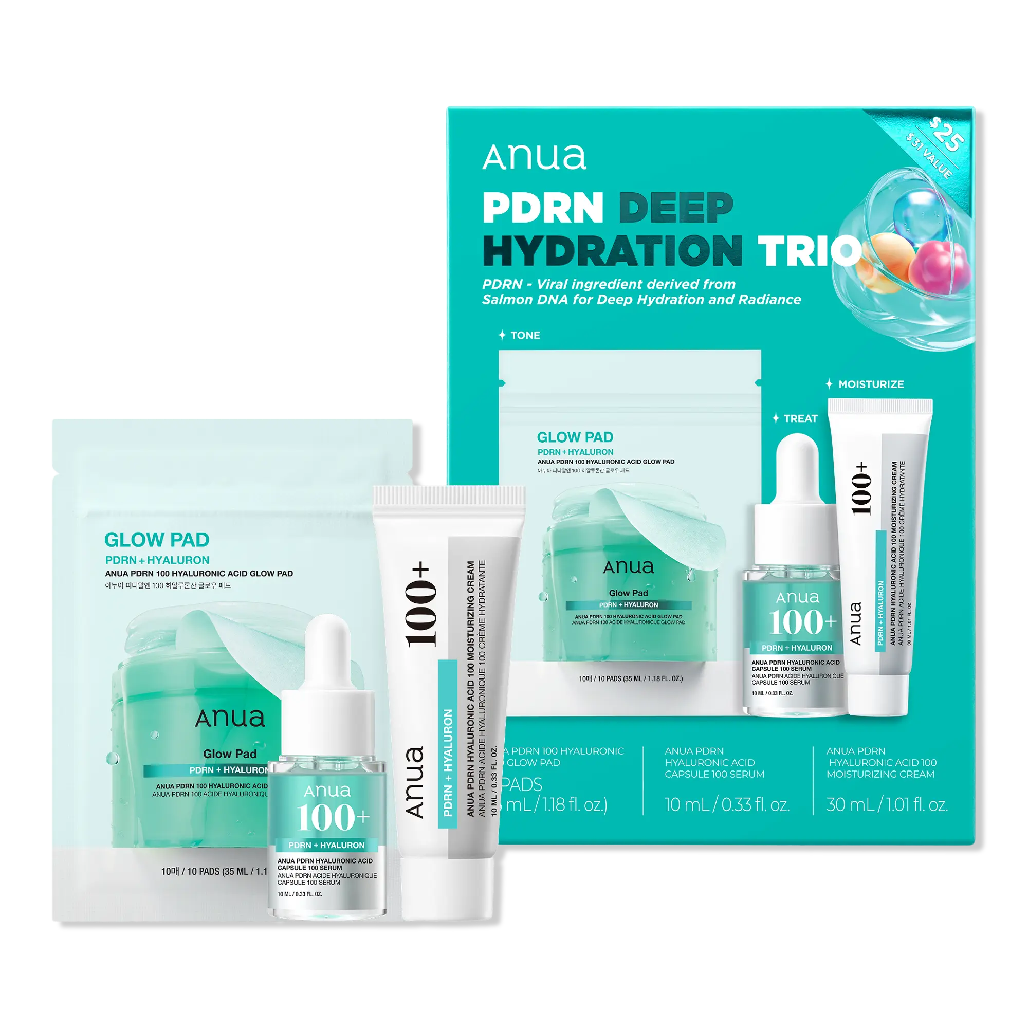 ANUA Pdrn Deep Hydration Trio