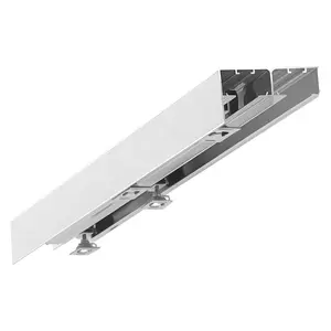 VEVOR Bypass Sliding Door Hardware Kit, 4 ft Aluminum Alloy Dual-Track Bypass Door Hardware, Smooth and Quiet Sliding, Easy to Install, for 1 to 1 3/4 Thickness 24 Width 2 Door System, for Closet