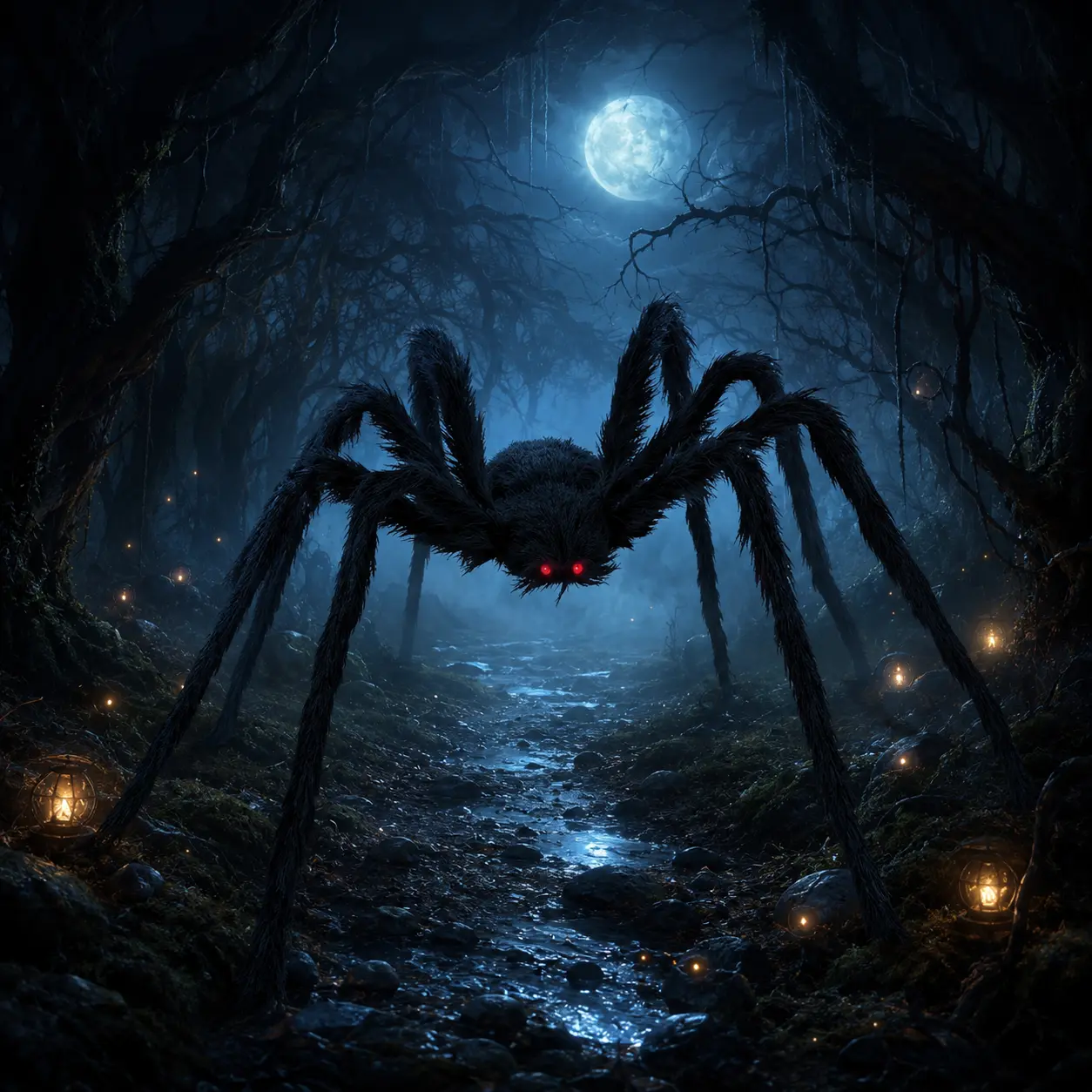 5FT Giant Halloween Spider Decoration, Scary Outdoor Yard & Haunted House Prop, 1-Piece