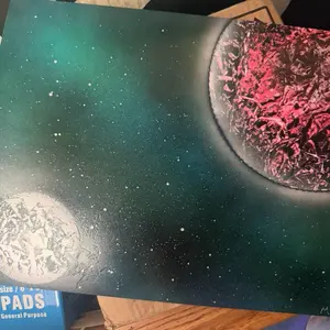 Pink/Black Galaxy Wall Art
