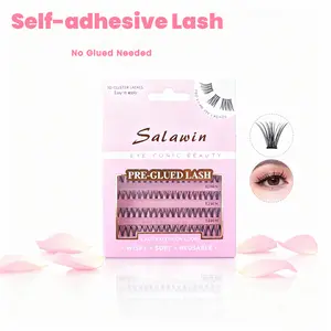 Reusable PreGlued Cluster Lash  Waterproof Press on Self Adhesive Diy Individual Lash Clusters Mixed Length Volume Eyelash Cluster Set eye makeup product realistic  eye  lashes natural look eyelash self-application individual lash cherie ful beauty monoli