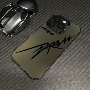 Creative Black Graffiti Compatible with iPhone 16/16 Pro/16 Plus/16 Pro Max, 15/11 Phone Case, Shockproof Thick Painted Case with Printing Thick Shock-Proof Protective Full Wrap, Super Comfortable and Premium PC Material, Full Coverage Anti-Fall