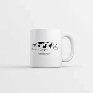 Moooooody Mug Funny Sarcastic Cow Graphic Emotional Novelty Coffee Cup - 11oz Funny Coffee Mugs Ceramic Printed Drinkware Cup