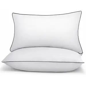 Bed Pillows Standard Size Set of 2 - Supportive Down Alternative Hotel Collection Pillows for Side and  Sleepers - 20 x 26 Inches