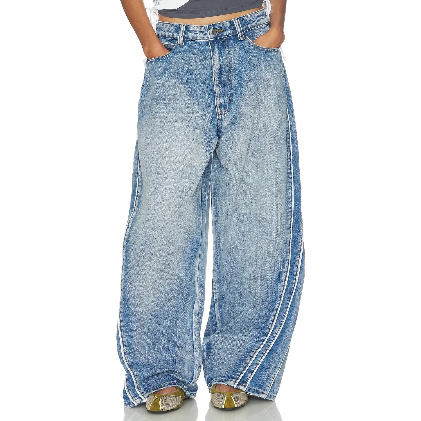 Jaded London Vapor Colossus Jeans in Denim