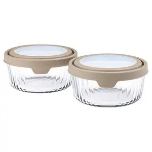 Anchor Hocking TrueSeal 4-piece Sculpted Glass Food Storage Set