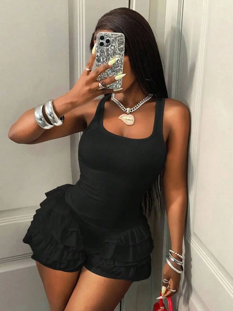 Women's Solid Color Sleeveless Jumpsuit, Fashionable Summer One-Piece Outfit, Casual Wear