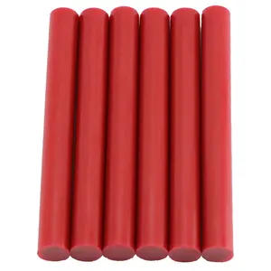 Color Stik 4" Full Size Red Hot Glue Sticks - 6 Pack