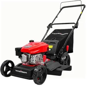 PowerSmart Lawn Mower Gas Powered, 18-Inch 144cc Engine 2-in-1/3-in-1 Walk-Behind Push Lawn Mower, Oil Included, Heavy Duty, for Small & Large Yards, (DV8618C/DV8618P),
