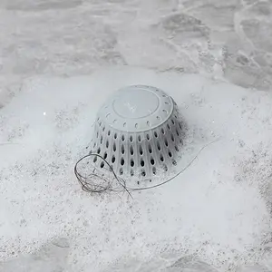 1pc Bathtub Drain Hair Catcher, Premium Silicone Shower Hair Catcher, Foldable Hair Barrier for Pop-Up and Regular Showers, Drain Cover, Drain Protector, Bath Tub Accessories, Bathroom Accessories