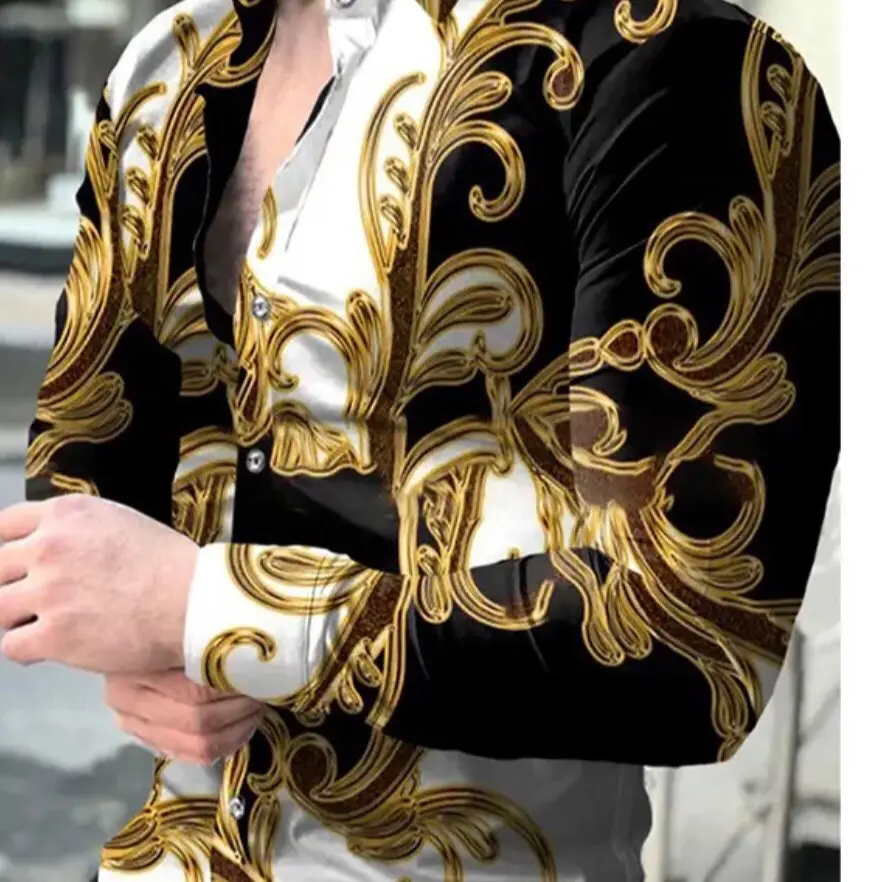 Long sleeve luxury dress shirt Fathersdaygift Casual Menswear