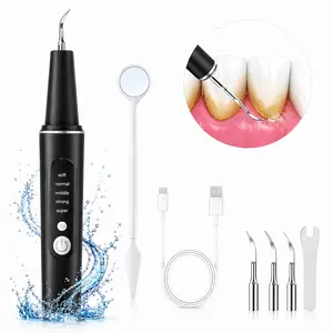 Plaque/Tartar Remover for Teeth, Electric Tooth Cleaner Tartar Remover for Teeth with LED Light,5 Modes Rechargeable Teeth Cleaning Kit with Dental Tools, 3 Replaceable Heads