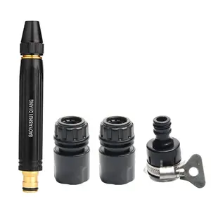 Adjustable High-pressure Handheld Sprayer Gun, Brass Connector & Steel Washer Outlet, Adjustable Nozzles, Water Powered Outdoor Lawn Use