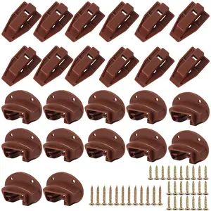 12 Set Drawer Guide Kit, Enhanced Commercial Slide Style Drawers for Kenlin Rite-Trak II 168, Vaughan Bassett, Legacy, Replacement Dresser Drawer Slides Repair Kit with Roller