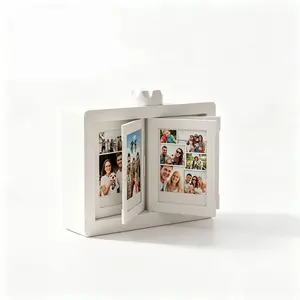 360° Rotating Polaroid-Style Photo Frame for Film, Holds 24 Cards, Flip-Style Frame, Rotating and Flipping, Desktop Decorative Frame, 3D-Printed Eco-Friendly Material
