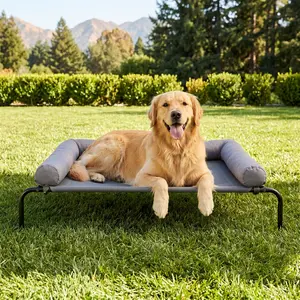 BFPETHOME Cooling Elevated Dog Bed for Large Dogs - Breathable Mesh Fabric Pet Cot with Durable Frame, Easy Cleanup Heat Relief Raised Pet Mat for Indoor & Outdoor Use tiktokshopspringglowup