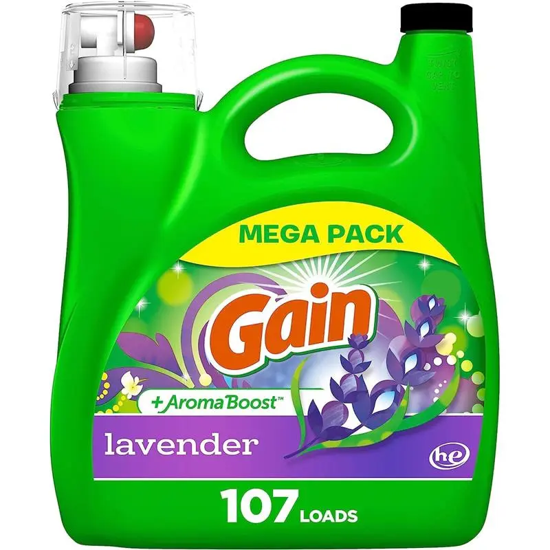 Aroma Boost Liquid Laundry Detergent Lavender Scent 107 Loads 154 fl oz HE Compatible